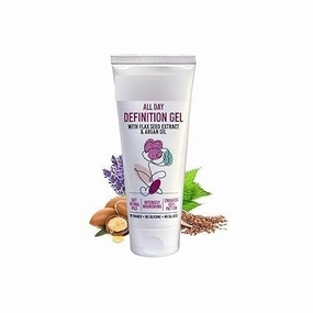 Definition Gel with Flax Seed and Argan Oil 3.4 Fl Oz | Unisex Curly Cream Hair Therapy for Frizz-Free, Soft Natural Curls