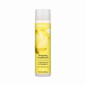 Derma E Restoring Conditioner for Volume & Shine – Sulfate Free Volumizing Conditioner with Lemongrass & Vitamin E – Nourishing Color Care Conditioner, 10 oz