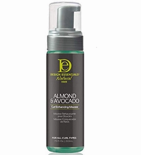Design Essentials Natural Curl Enhancing Mousse, Quick Drying Must-Have for Perfectly Defined Luminous Curls-Almond & Avocado Collection, 7.5 Fl Oz
