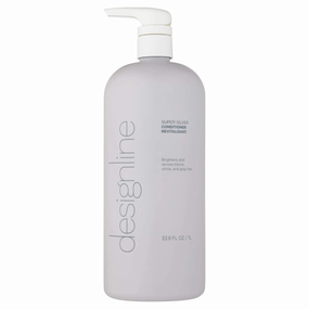 DESIGNLINE Super Silver Conditioner - Regis Restores Moisture to Boost Color Brilliance for Blonde, Grey, and White Hair and Strengthens, Detangles, and Improves Elasticity (33.8 oz.)