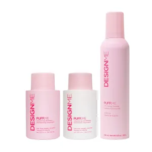 Design.Me PUFF.ME Volumizing Shampoo and Conditioner, & Mousse Bundle | 10Fl Oz Sulfate Free Shampoo, Sulfate Free Conditioner & 8.5-Oz Hair Volume Mousse | Color Safe Shampoo, Conditioner, & Mousse