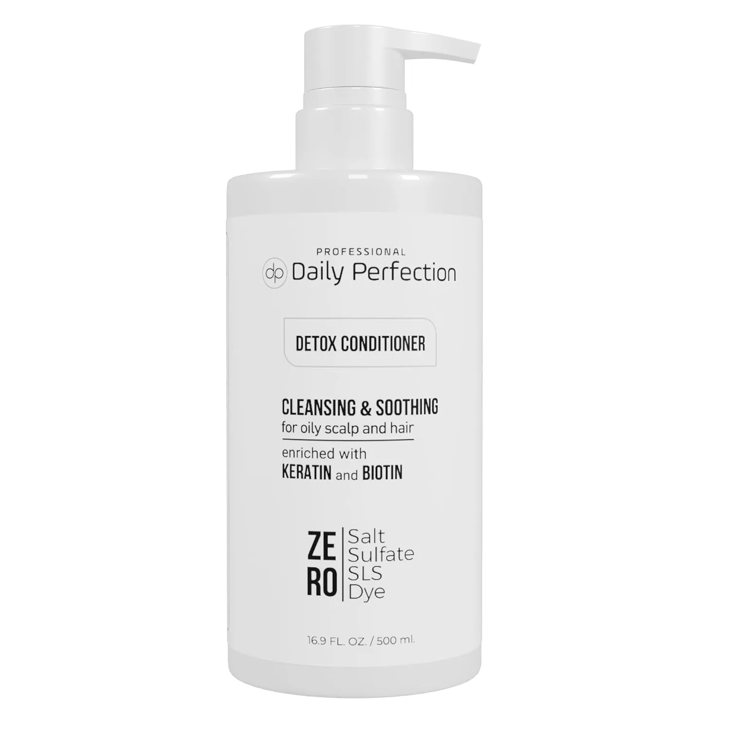 Detox Conditioner to Remove Build-Up, Oil, and Dirt. Salon-Grade Formula with Biotin and Keratin, Salt-Free, Sulfate-Free, and Paraben-Free for Clean, Refreshed Hair.