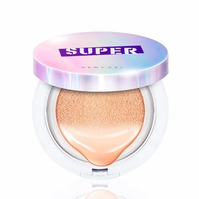 DEWYCEL SUPER COVER CUSHION FOUNDATION | Buildable Coverage | Long-lasting Dewy Finish | #21 Light Beige SPF50  PA    | Korean Cushion Foundation with Hydration