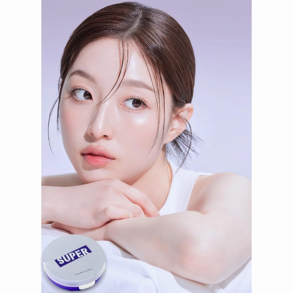 DEWYCEL SUPER COVER CUSHION FOUNDATION | Buildable Coverage | Long-lasting Dewy Finish | #23 Natural Beige SPF50  PA    | Korean Cushion Foundation with Hydration