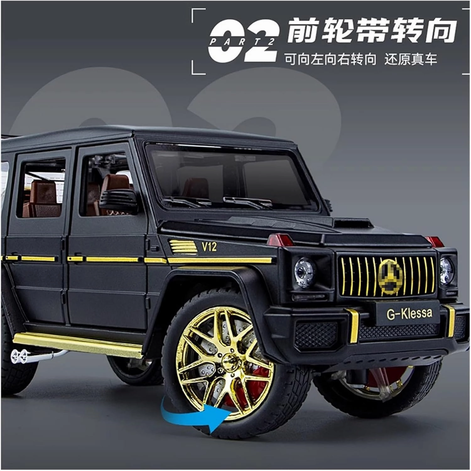 Die Casting 1:24 for Mercedes-Benz G63 SUV 6 * 6 Alloy Simulation Car Model Sound and Light Pull-Back Miniature Model Collection Presents(G63 Pink)