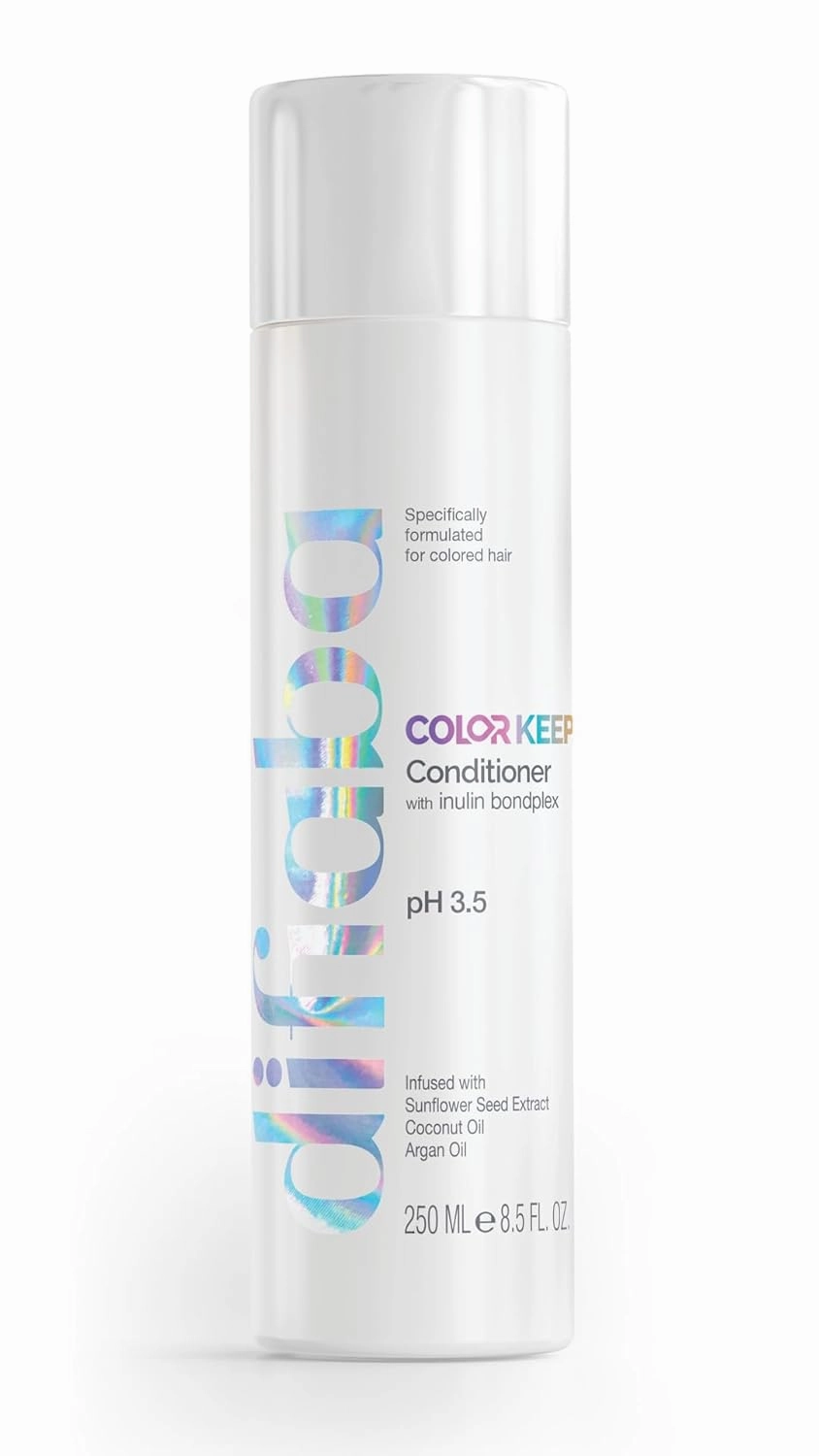 Difiaba - Color Keep Conditioner for Color-Treated Hair - Extends the Life of Any Color - Infused with Sunflower Seed Extract, Coconut, & Argan Oil - Reduces Frizz - Adds Shine (8.5)