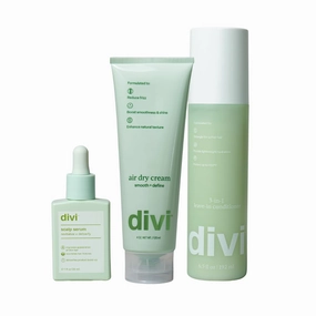 Divi Hair Care Air Dry Bundle, 30ml Scalp Serum, Leave-in Conditioner, Air Dry Cream, 3 Piece Set