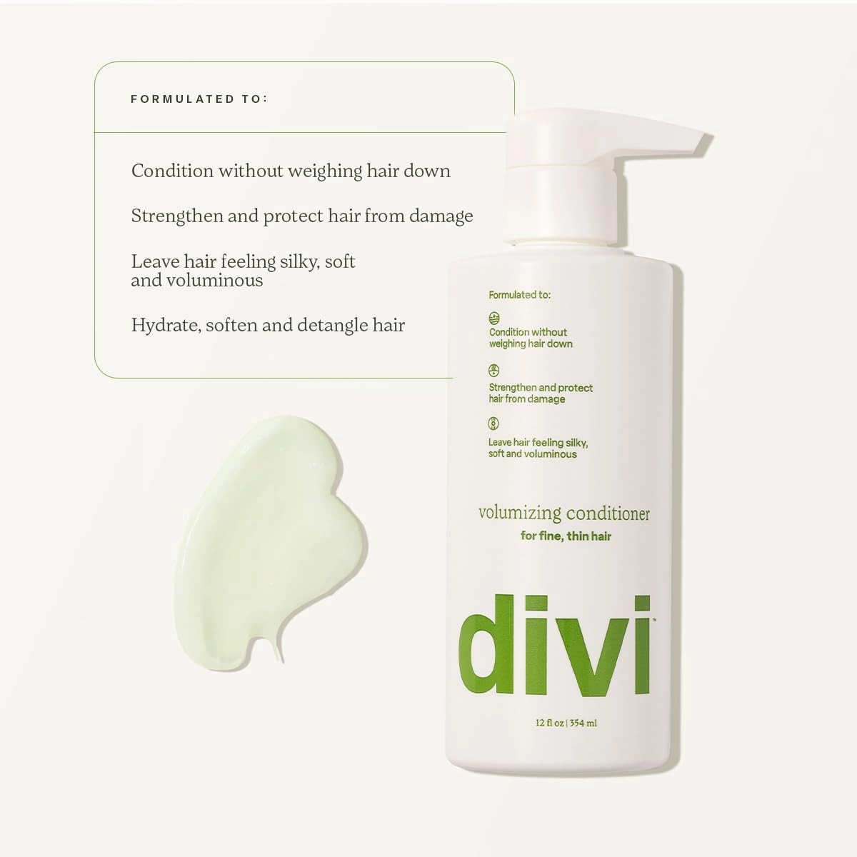 Divi Wash Day Essentials for Fine and Thinning Hair, Volumizing Shampoo, Conditioner, Leave-In Conditioner, 3-Piece Set