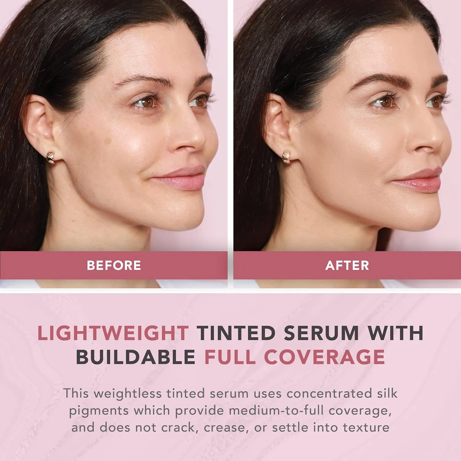 Doll 10 TCE Luminous Super Coverage Serum with Niacinamide - Full Coverage Tinted Foundation Makeup (Medium)