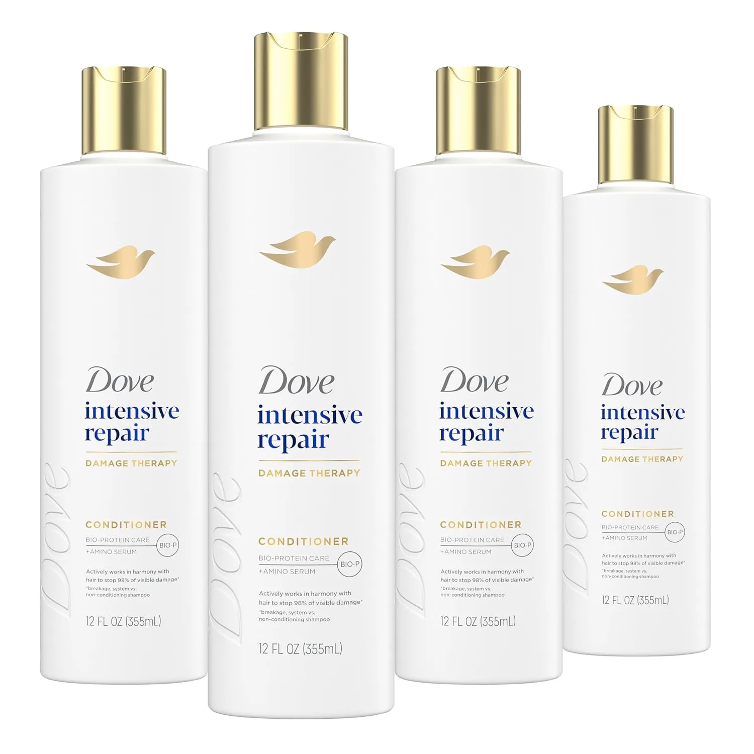 Dove Deep Hair Conditioner, 4 ct for Dry Hair, Intensive Repair, 12 oz