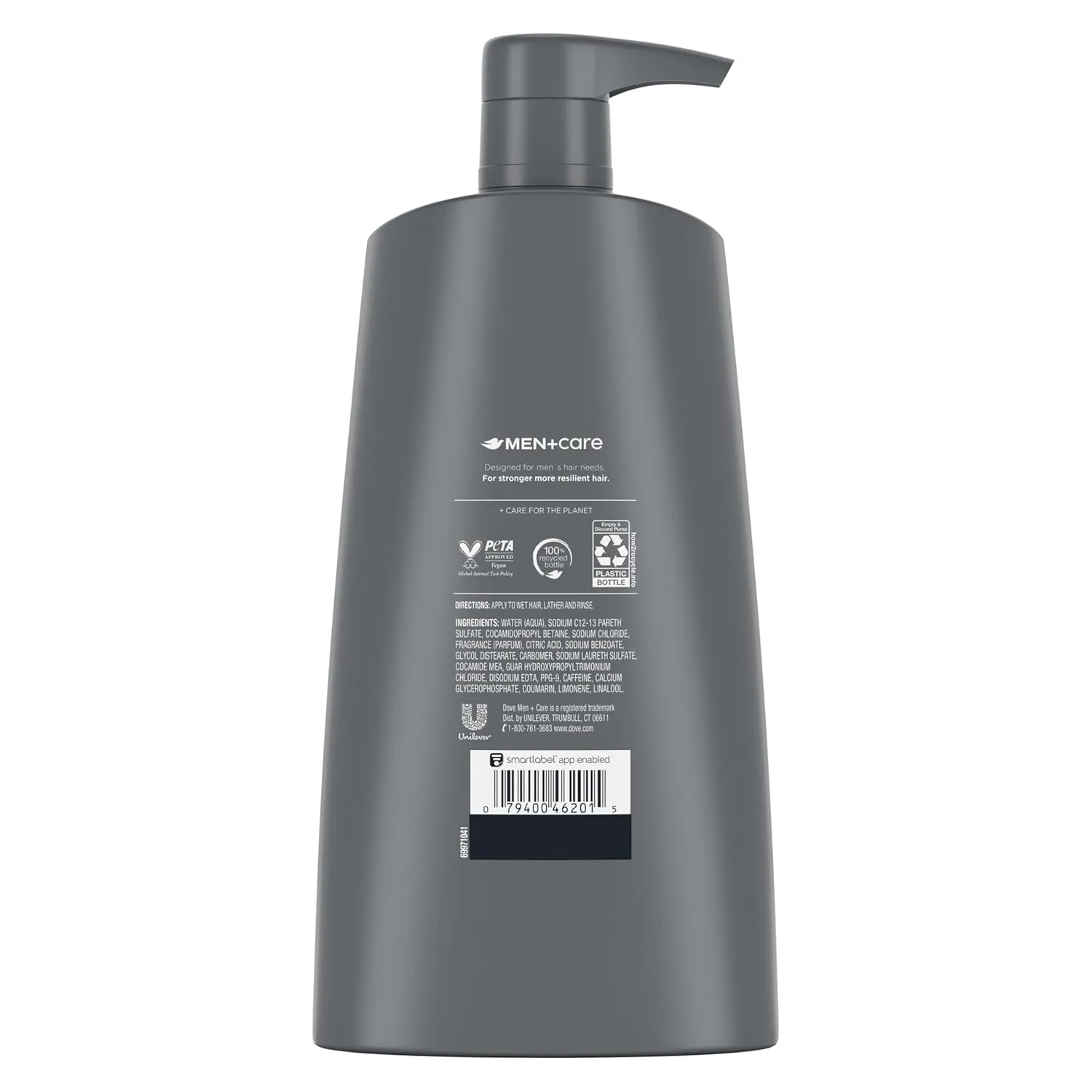 DOVE MEN  CARE 2-in-1 Shampoo   Conditioner Thick   Strong 4 count for Fortifying Hair from Root to Tip, with Calcium, 25.4 oz