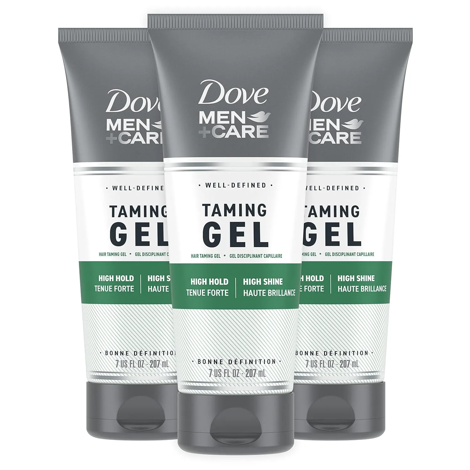 DOVE MEN   CARE Styling Gel for a Strong Hold Hair Taming Gel Hair Styling Product for Thicker and Healthier Looking Hair, 7 Fl oZ (Pack of 3)
