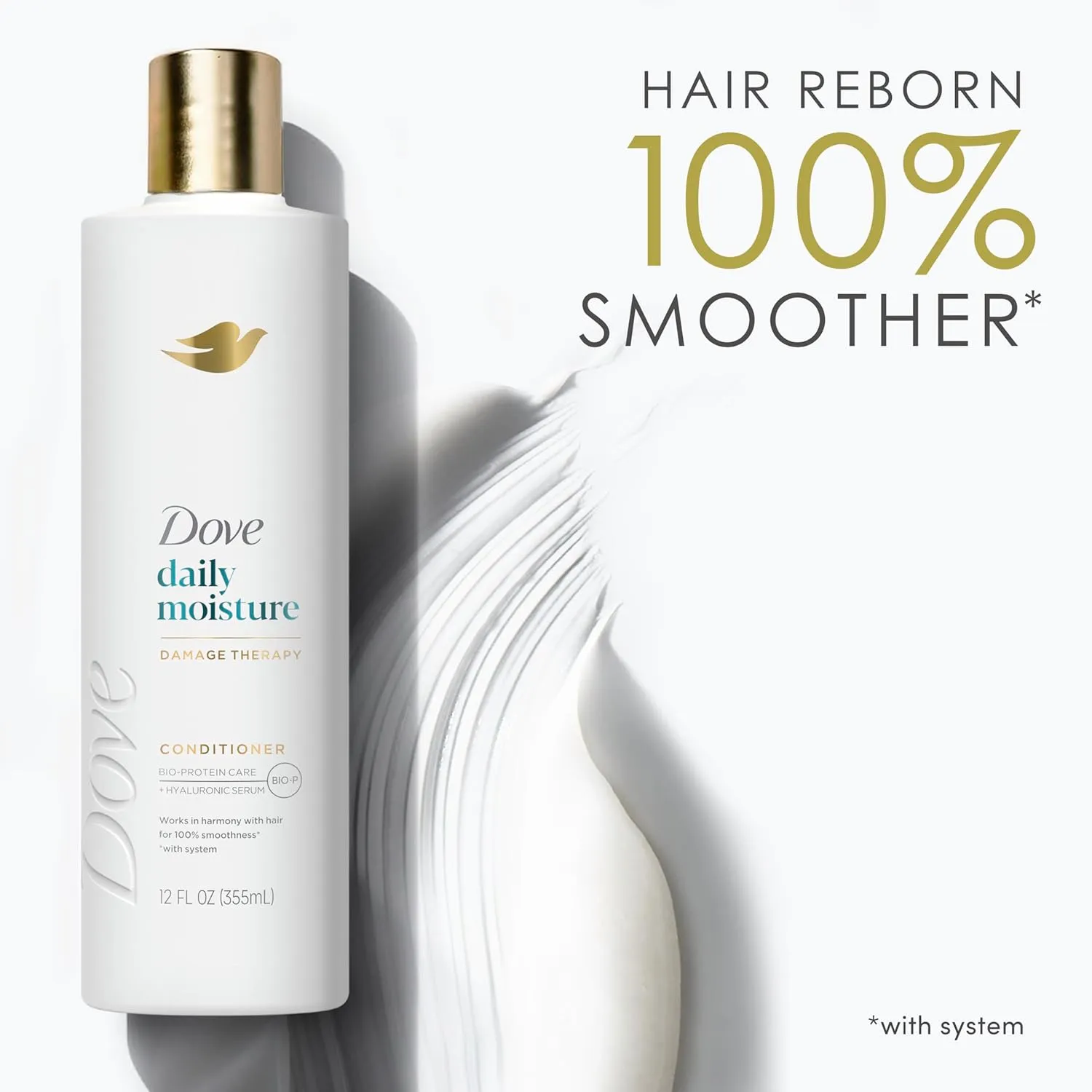 Dove Nutritive Solutions Moisturizing Conditioner 4 Count for Dry Hair Daily Moisture Deep Conditioner Detangles and Nourishes Dry Hair 12 oz