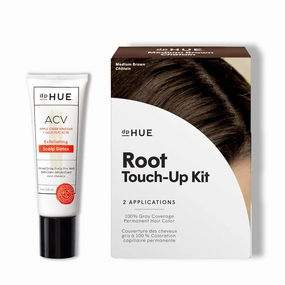 dpHUE ACV Exfoliating Scalp Detox (4 oz)   Root Touch-Up Kit, Medium Brown - Color Safe