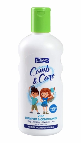 Dr. Fischer 2 in 1 Shampoo and Conditioner for Kids, Toddlers and Babies. Tear Free and Detangle Formula.