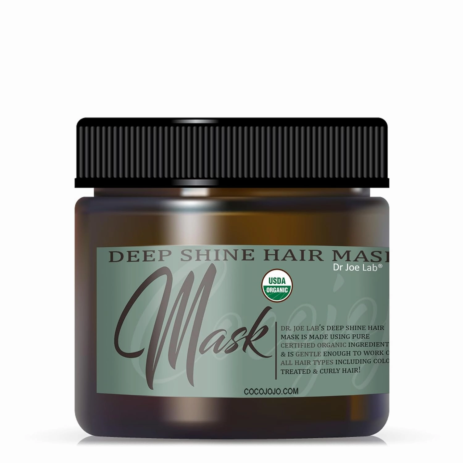 Dr Joe Lab Organic Deep Shine Hair Mask - Ingredients - Hydrating & Deep Conditioning Recovery for Dry, Brittle, Damaged Hair - Restores, Nourishes & Shine - 4 oz - Silky Smooth