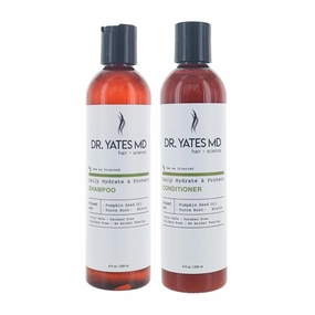 Dr. Yates MD - Daily Hydrate and Protect Shampoo Bundle with Daily Hydrate and Protect Conditioner with Pumpkin Seed Oil, Yucca Root, and Biotin