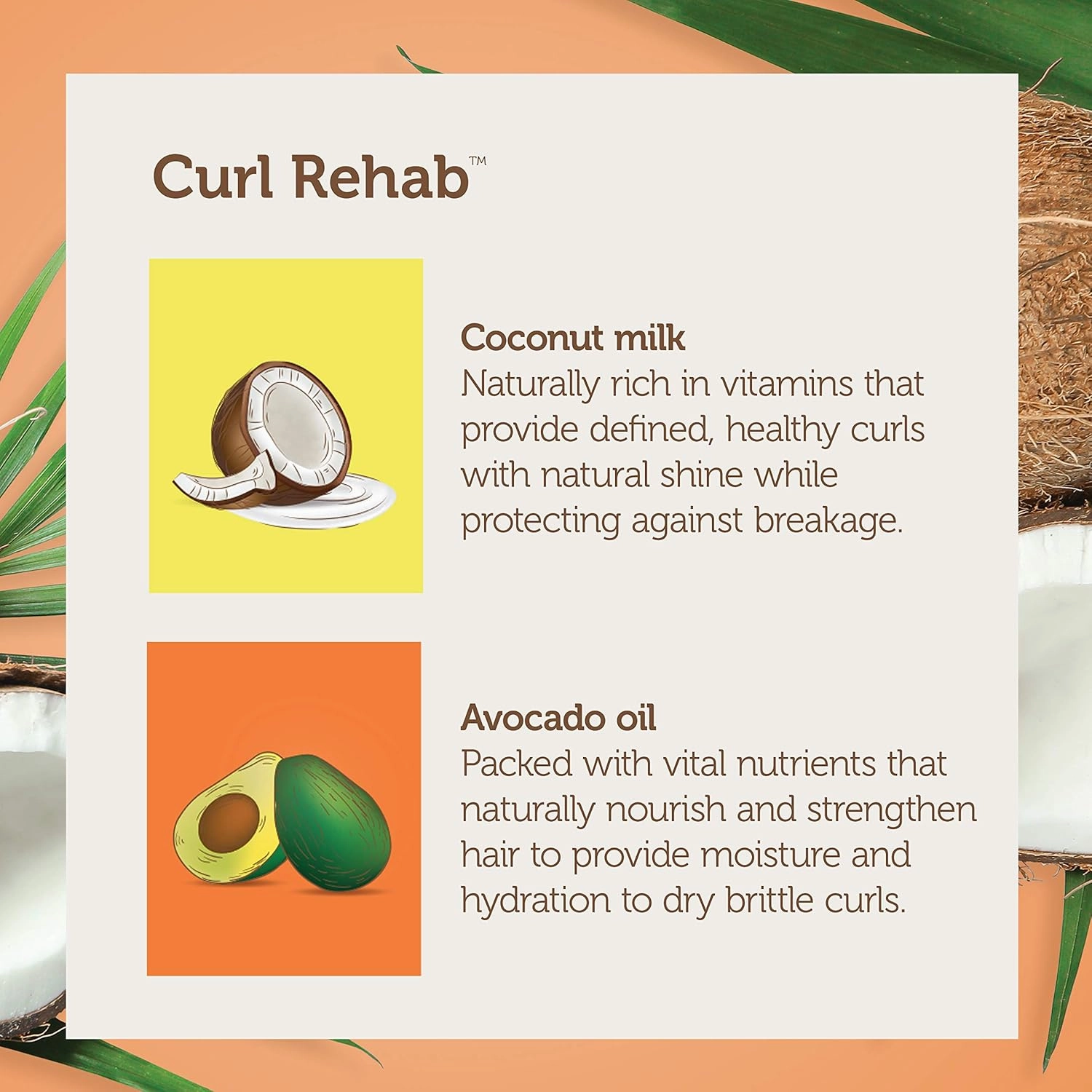 Dry Hair/Damage Repair Dual Treatment, Coconut Milk Repairing Oil Treatment & Avocado Hydrating Mask, 4.8 Oz Packette, 6 Count