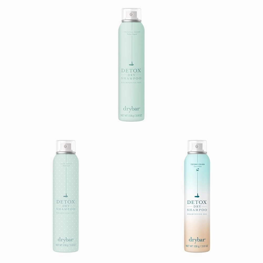 Drybar Detox Dry Shampoo Original, Lush, Coconut Colada Variety Bundle (3 pack) 3.8 oz each