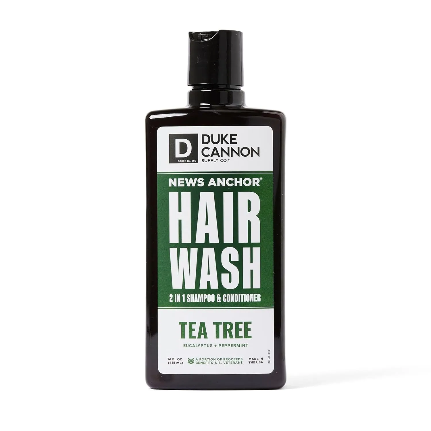 Duke Cannon Supply Co. News Anchor® 2-in-1 Hair Wash - Tea Tree, 14 oz.