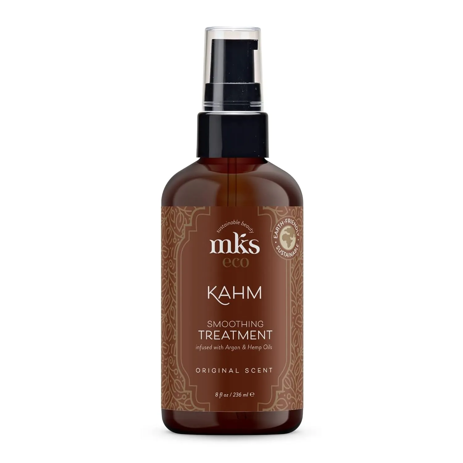 Earthly Body MKS eco Kahm Smoothing Hair Treatment, Original Scent - Vegetable Keratin Protein, Moroccan Argan Oil, Hemp Seed Oil - Vegan & Cruelty Free Conditioner - 1 Count