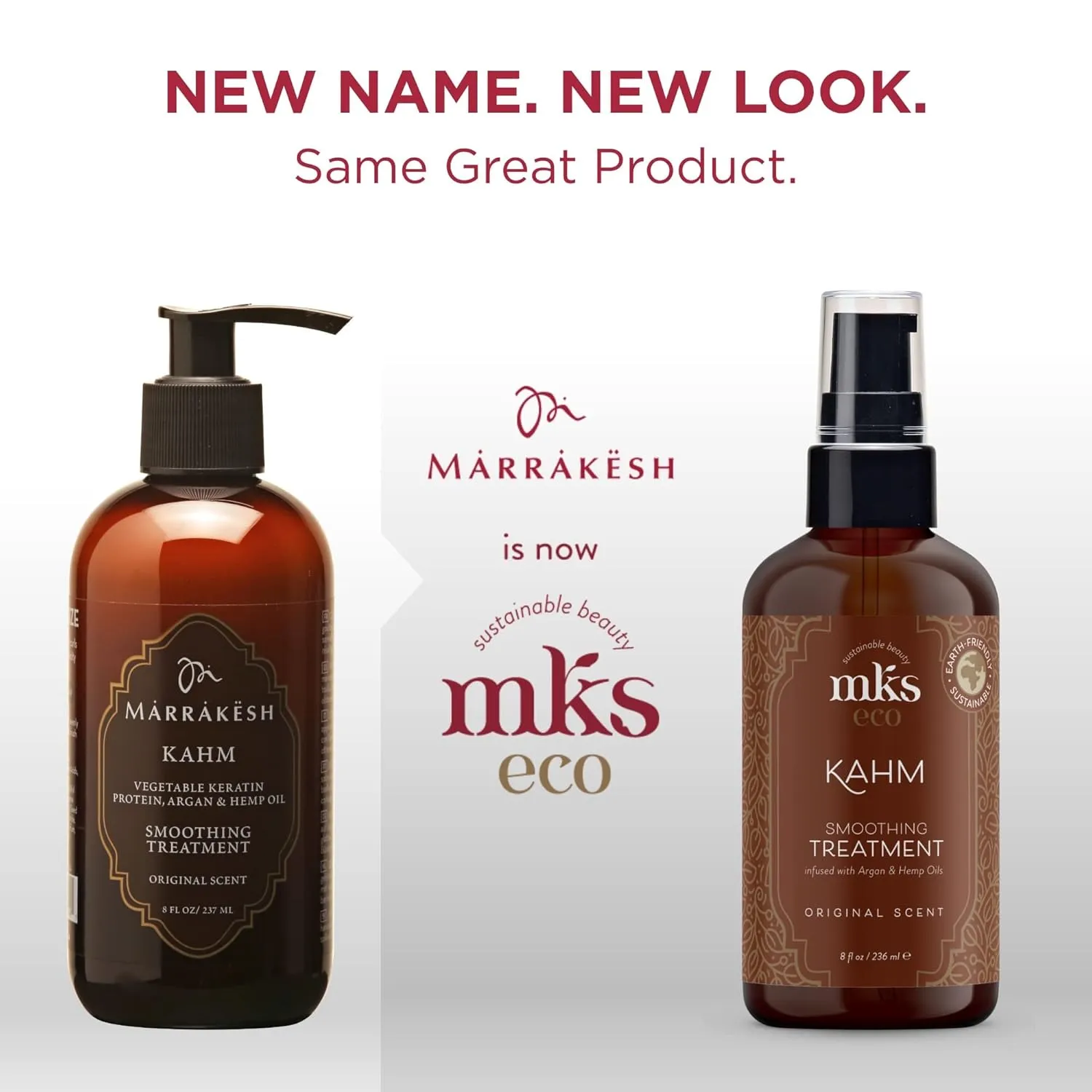 Earthly Body MKS eco Kahm Smoothing Hair Treatment, Original Scent - Vegetable Keratin Protein, Moroccan Argan Oil, Hemp Seed Oil - Vegan & Cruelty Free Conditioner - 1 Count