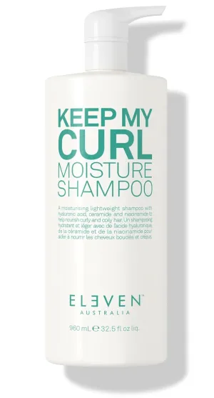 ELEVEN AUSTRALIA Keep My Curl Moisture Shampoo Hydrating, For Curly and Wavy Hair, Enhances Curl Definition, Reduces Frizz, and Adds Shine, Sulfate-Free, Gentle Cleansing Formula