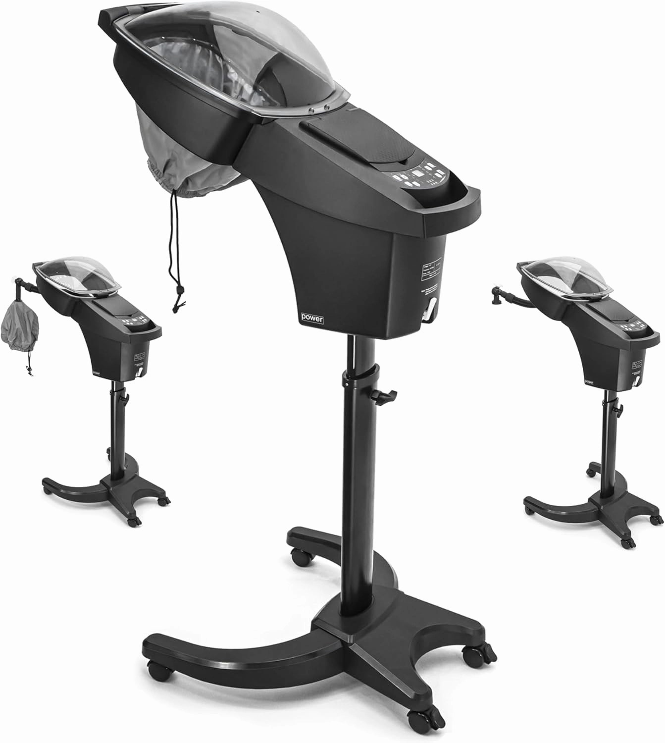 Elitzia Hair Steamer Micro Mist Scalp Detox System Hair Wash Reclining Chair Table Professional Tool Hair Care Salon SPA Barber Shop Shampoo Bowl Mist Hooded Natural Black Hair ET19192