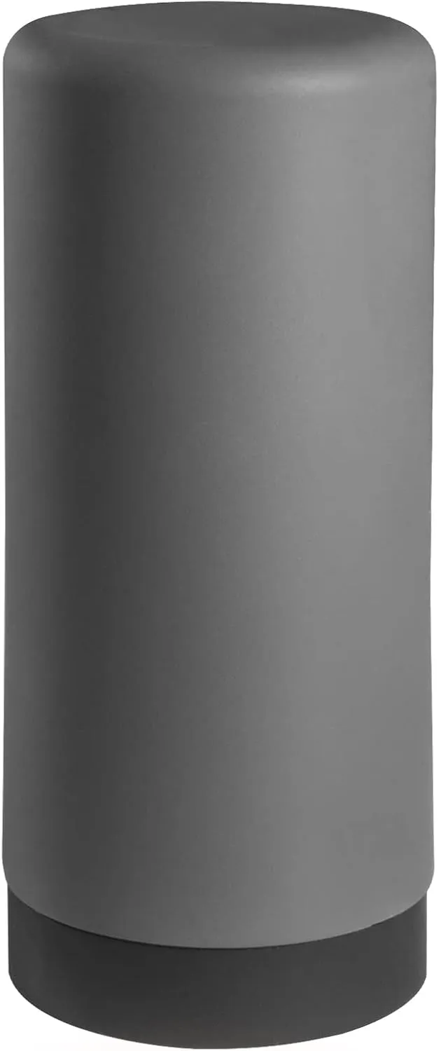 ElmRidge Dish Soap Silicone Dispenser for Kitchen Sink,Squeeze Washing Up Liquid and Hand Soap,Round refillable Silicone Bottles,Easy to Fill and to use, 8.5 oz,Black 2.4 x 2.4 x 5.5 inches (Gray)