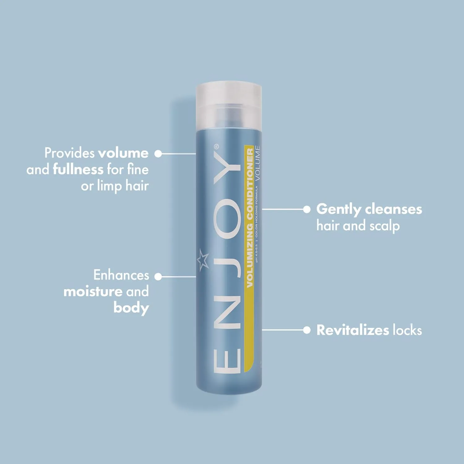 ENJOY Hair Care Volumizing Conditioner, Hair Conditioner For Damaged Hair, Conditioner Curly Hair Products, Sulfate Free, Gluten Free, Paraben Free - 10 Fl Oz