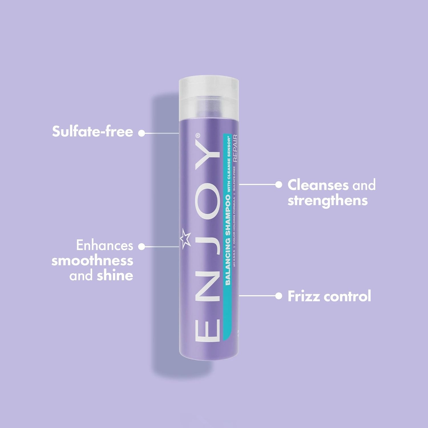 Enjoy Hair Care Balancing Shampoo, Sulfate Free, For Color Treated Hair, for Men and Women, Curly Hair - 10.1 Fl Oz