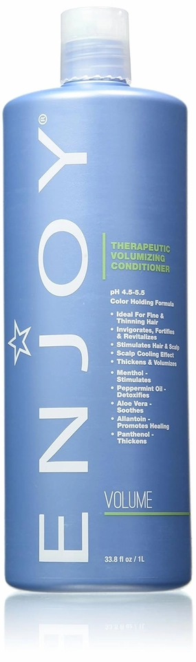 Enjoy Hair Care Therapeutic Volumizing Conditioner, 33.8 Fl Oz - Ph 4.5 - 5.5, For Damaged Hair, Hair Mask