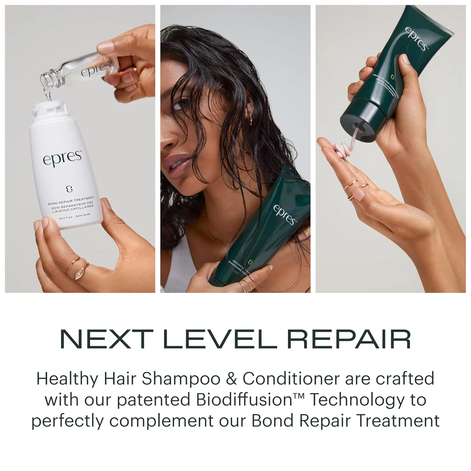 epres Healthy Hair Conditioner, Bond Repair for Stronger Shinier Hair, Cleaner Lightweight Formula Backed By Science, Scalp Hydration while Damage Repairing, Improve Bleach and Heat Damage