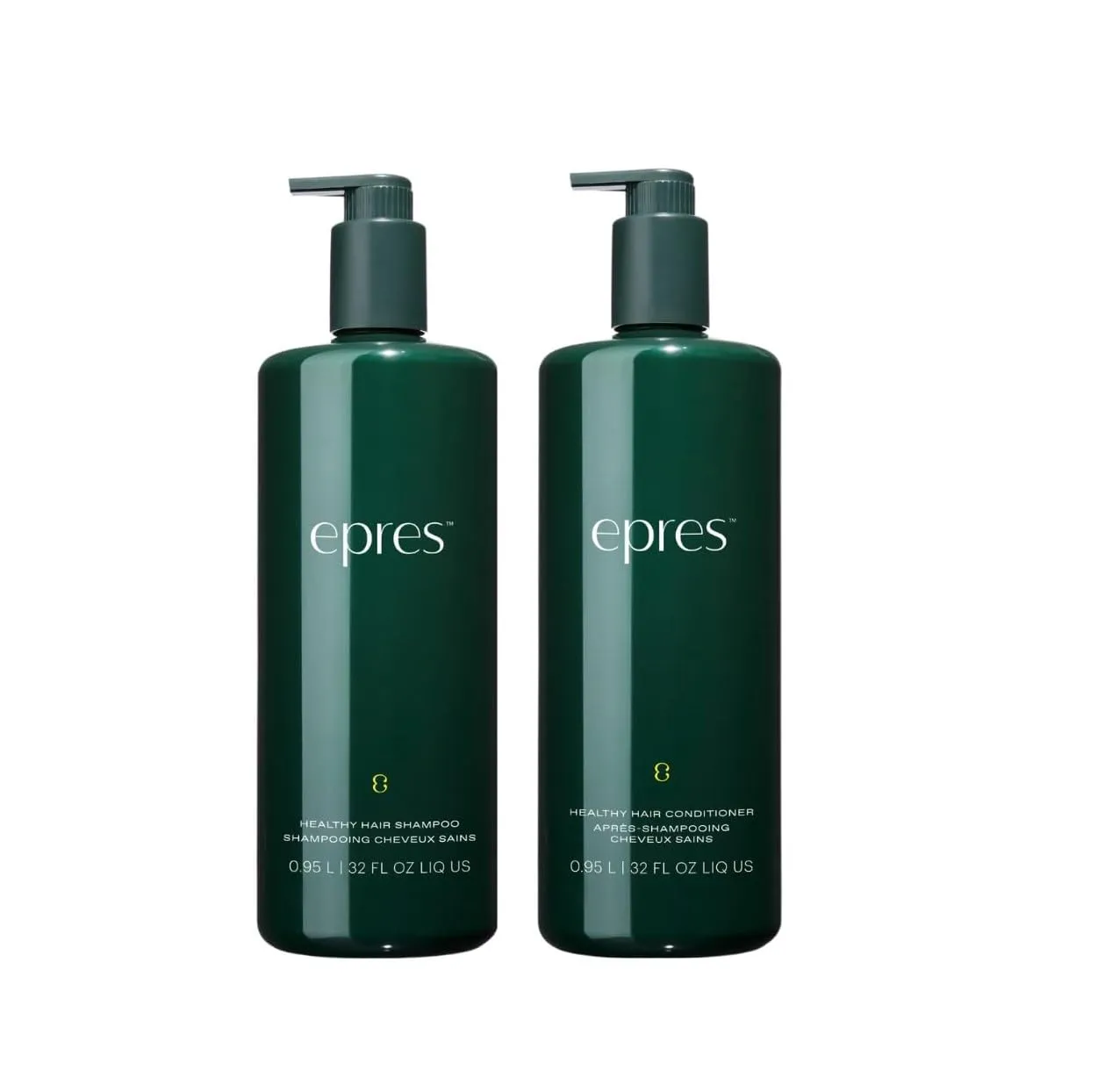 epres Healthy Hair Shampoo & Conditioner 32 oz Duo, Stronger Shinier Hair, Science Backed Haircare, Proven Results, Damage Repairing