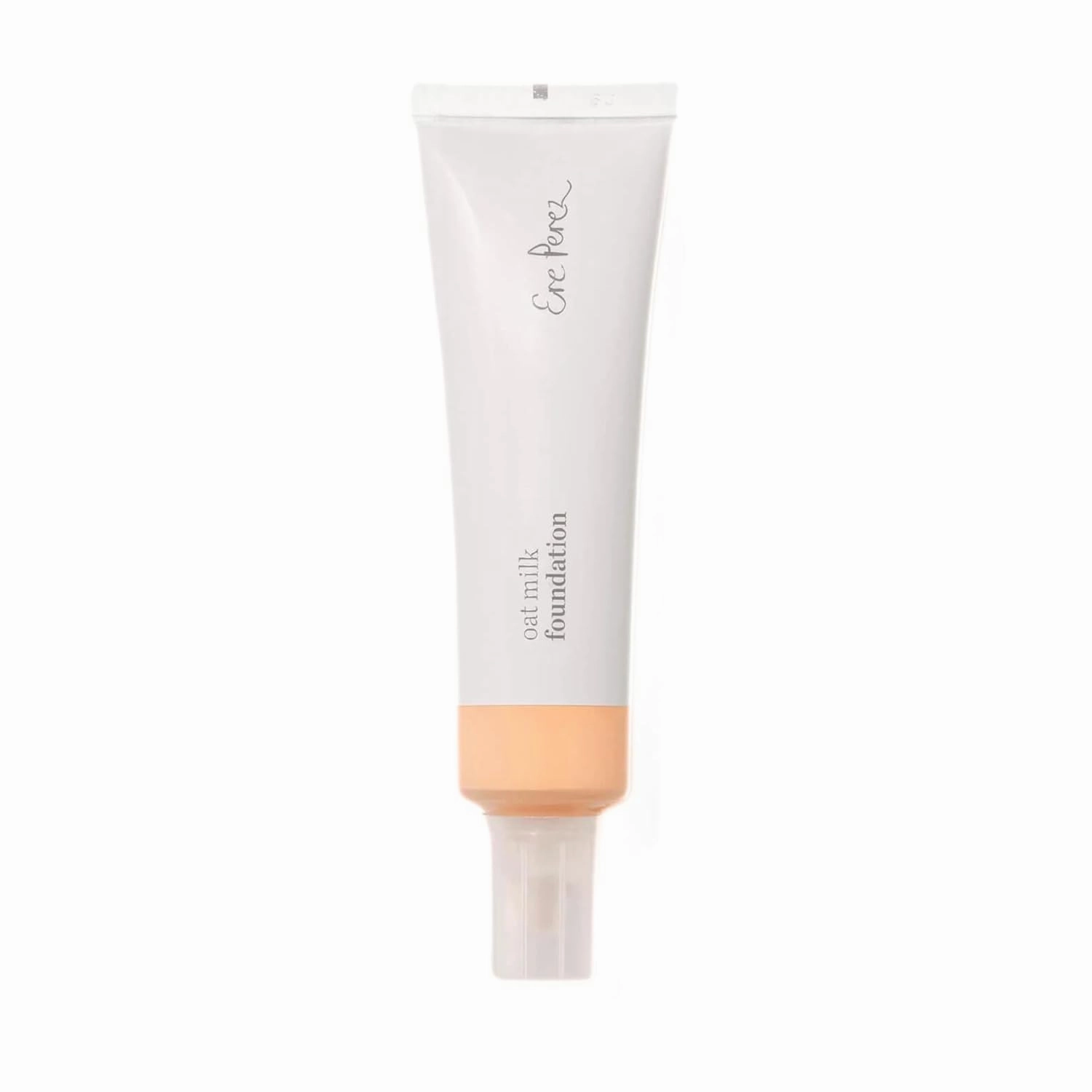 Ere Perez - Natural Oat Milk Liquid Foundation | Breathable, Buildable, Med-Full Coverage, Dewy | Peach Extract, Vitamin E | Vegan, Cruelty-Free, Clean Beauty (Honey | light warm, 1 fl oz | 30 ml)
