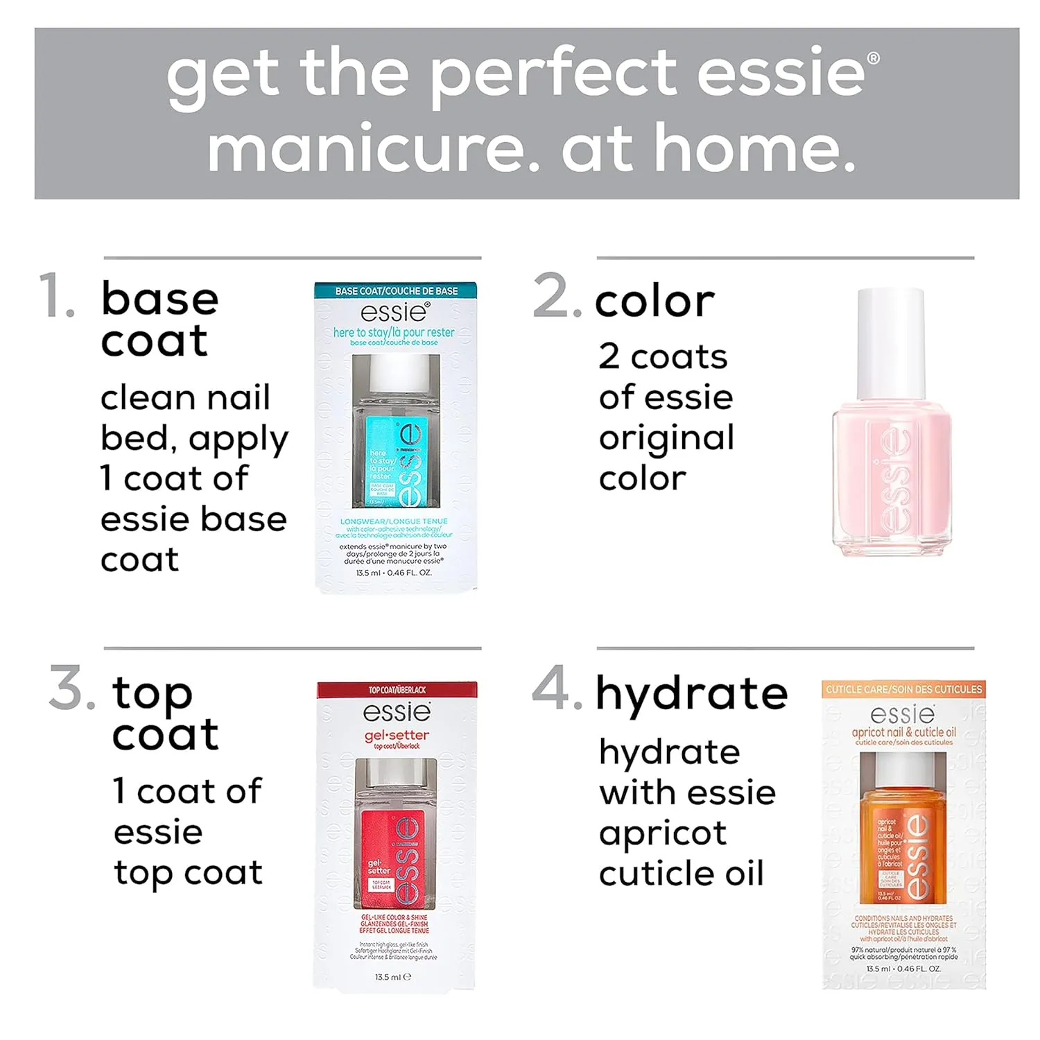 Essie Nail Polish, Salon-Quality, 8-free Vegan, Soft Beige Pink, Nude, Topless and Barefoot, 0.46 Ounce (Pack of 2)
