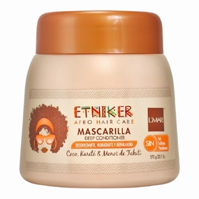 ETNIKER Deep Conditioning Mask for Curly, Wavy, Afro Hair. Moisturizing Hair Mask with Coconut Oil, Shea Butter & Monoi Oil. Detangles, Softens, Restores Dry & Damaged Hair. 20 oz - 570 gr