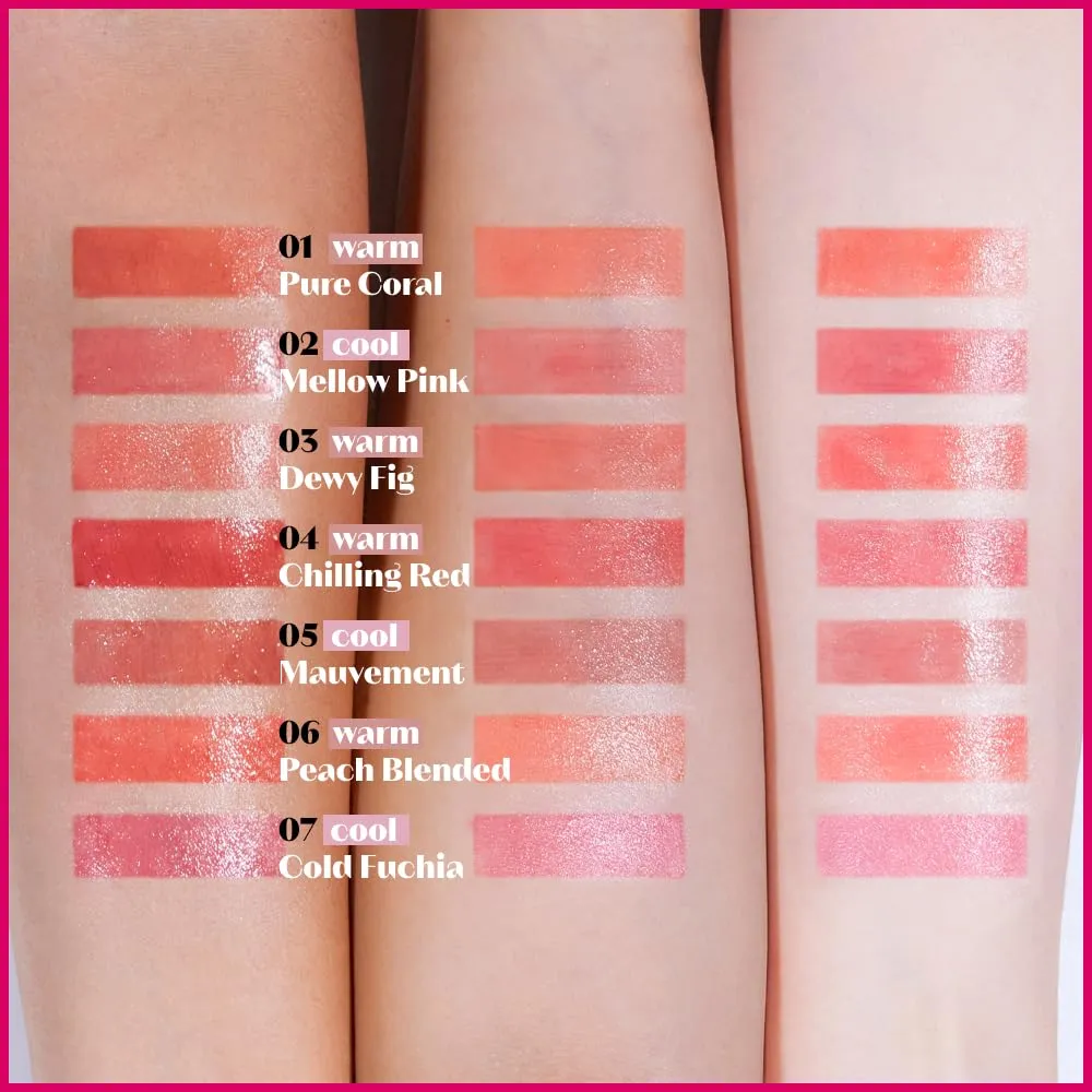 ETUDE Glow Fixing Tint #6 Peach Blended | Non-Sticky Glossy Shine Lip Stain | Fills up with Comfortable Moisture | Tints for Dry Lips