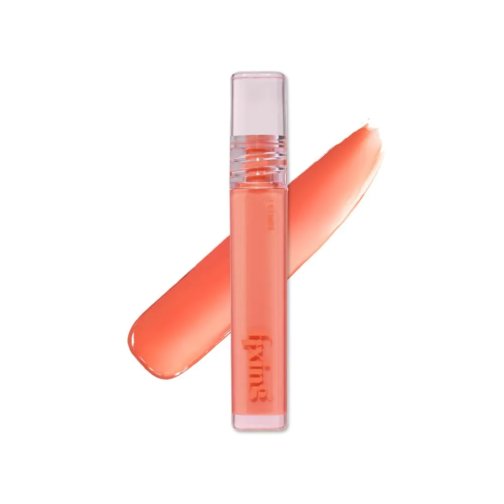 ETUDE Glow Fixing Tint #6 Peach Blended | Non-Sticky Glossy Shine Lip Stain | Fills up with Comfortable Moisture | Tints for Dry Lips