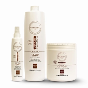 Ever Ego Curl Care Argan & Marula Shampoo 33.8oz   Mask 33.8oz   Spray 8.45oz