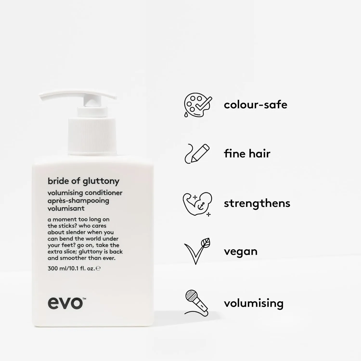 EVO Bride of Gluttony Volumizing Conditioner - Protects Hair Colour - Reduces Frizz and Tones Hair Colour