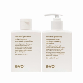 Evo Normal Persons Daily Care Shampoo & Conditioner - Refreshes & Balances Scalp, Reduces Frizz, Reinvigorates Scalp and Hair - 300ml / 10.1 Fl Oz