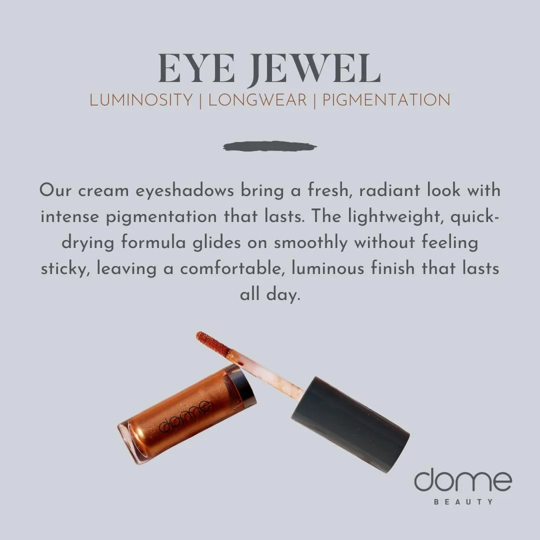 Eye Jewels 24-Hour Eye Shadow Vegan, Cruelty-Free Long-Lasting Cream Eyeshadow, Radiant Finish Eye Makeup for All Skin Tones, Easy-to-Blend, Smudge-Proof, Platinum .15 fl oz