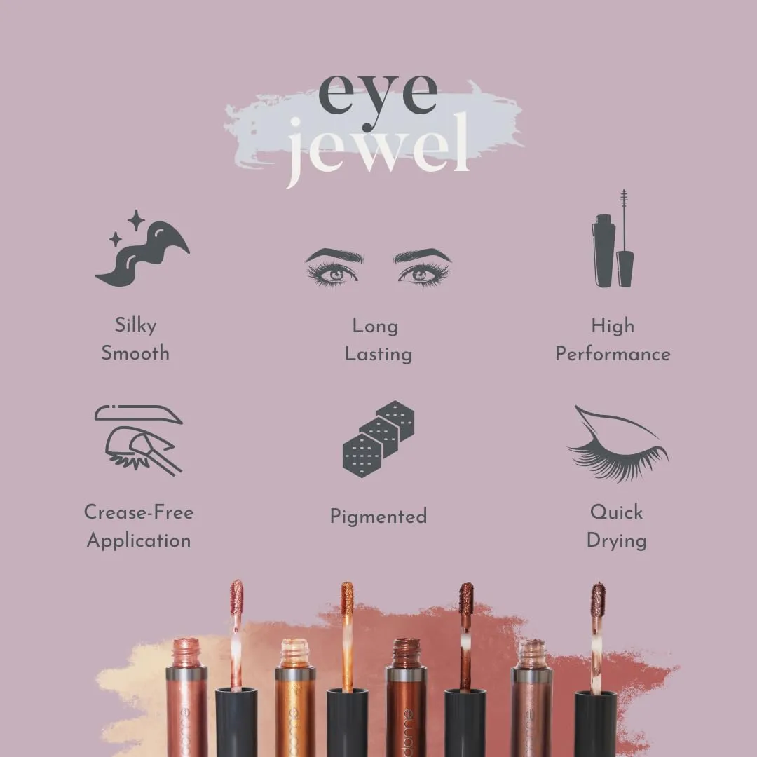 Eye Jewels 24-Hour Eye Shadow Vegan, Cruelty-Free Long-Lasting Cream Eyeshadow, Radiant Finish Eye Makeup for All Skin Tones, Easy-to-Blend, Smudge-Proof, Rose Gold .15 fl oz