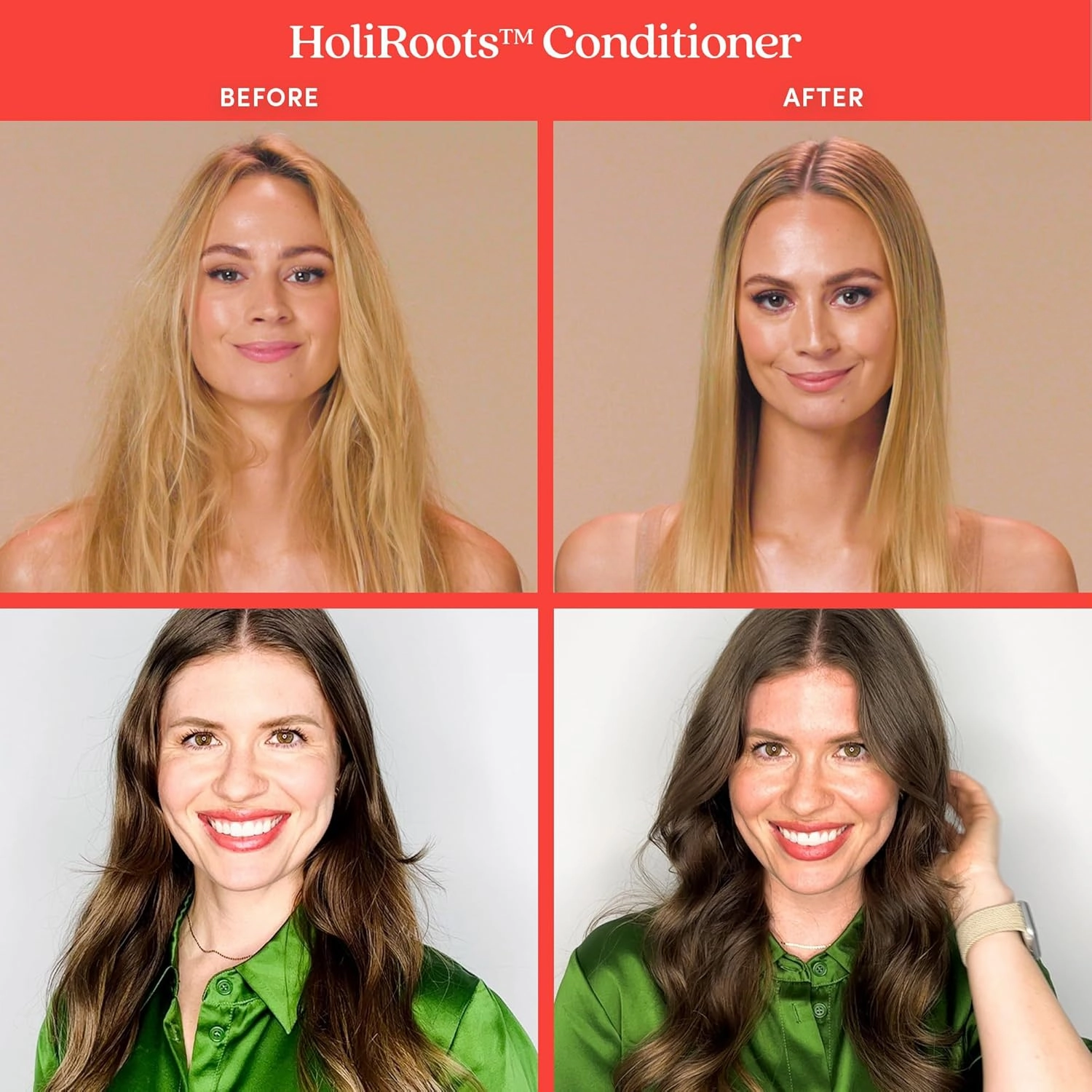 Fable & Mane Holiroots Conditioner for Women - Moisturizing for Damaged, Dry Hair with Turmeric, 8.5 FL oz