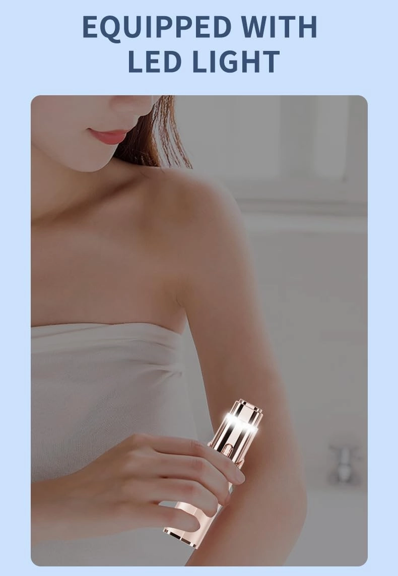 Facial Hair Removal for Women, Painless Womens Facial Hair Remover, Lipstick-Sized, USB Rechargeable, Facial Hair Remover for Upper Lip,Chin,Peach Fuzz,Mustache (Charging Version,Rose Gold)