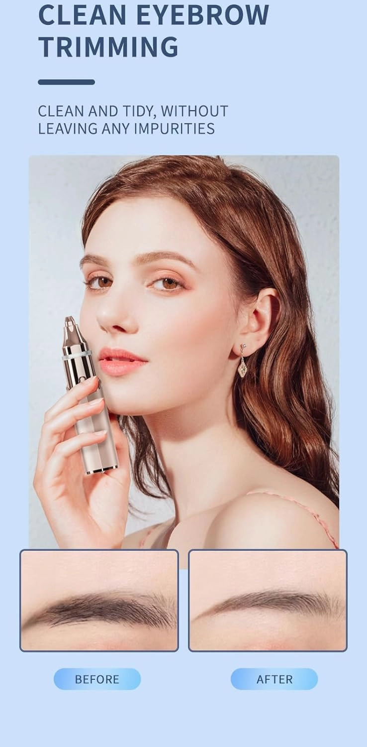 Facial Hair Removal for Women, Painless Womens Facial Hair Remover, Lipstick-Sized, USB Rechargeable, Facial Hair Remover for Upper Lip,Chin,Peach Fuzz,Mustache (Charging Version,Rose Gold)