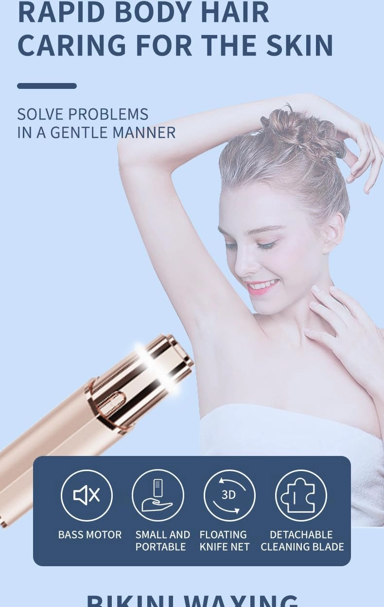 Facial Hair Removal for Women, Painless Womens Facial Hair Remover, Lipstick-Sized, USB Rechargeable, Facial Hair Remover for Upper Lip,Chin,Peach Fuzz,Mustache (Charging Version,Rose Gold)
