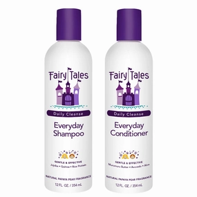 Fairy Tales Daily Cleanse Everyday Kids Shampoo   Conditioner set - Gentle Natural Defining, Tangle Free, Moisturizing and Hydrating Formula, Paraben Free - 12 oz Shampoo and 12 oz Conditioner