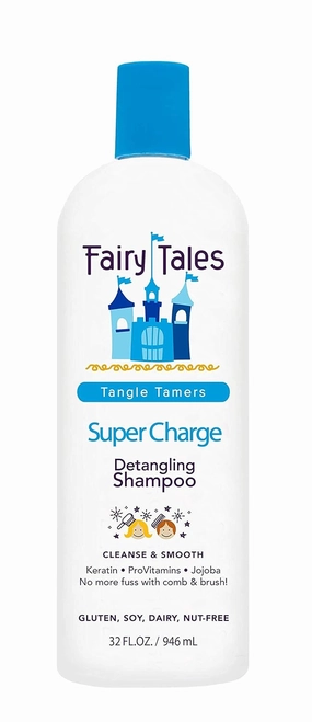 Fairy Tales Tangle Tamer Super Charge Detangling Shampoo for Kids - Paraben Free, Sulfate Free, Gluten Free, Nut Free - 32 oz
